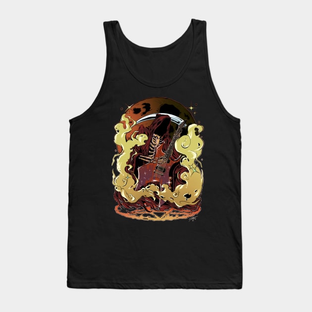 Don't Fear the Reaper (Red) Tank Top by Jentiz